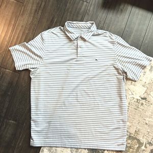 Vineyard vines Performance Polo - Carolina Blue and White Stripe